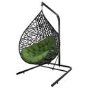 Ver imagem 2 de Cadeira Balanço Ninho Suspenso Gota Tramado com Suporte e Almofada Impermeável Acesse Móveis