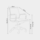 Ver imagem 4 de Kit 8 Cadeiras de Escritório Diretor Giratória Esteirinha Valência Baixa