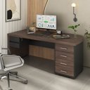 Ver imagem 1 de Escrivaninha Mesa Escritório Diretor em Tamburato com 6 Gavetas