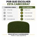 Ver imagem 7 de Cabeceira Casal 138cm Curva Estofada Bouclé Cama Box Fly:Verde