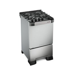 Fogão Mueller 4 Bocas Decorato Vetro Inox com Mesa de Vidro - 1