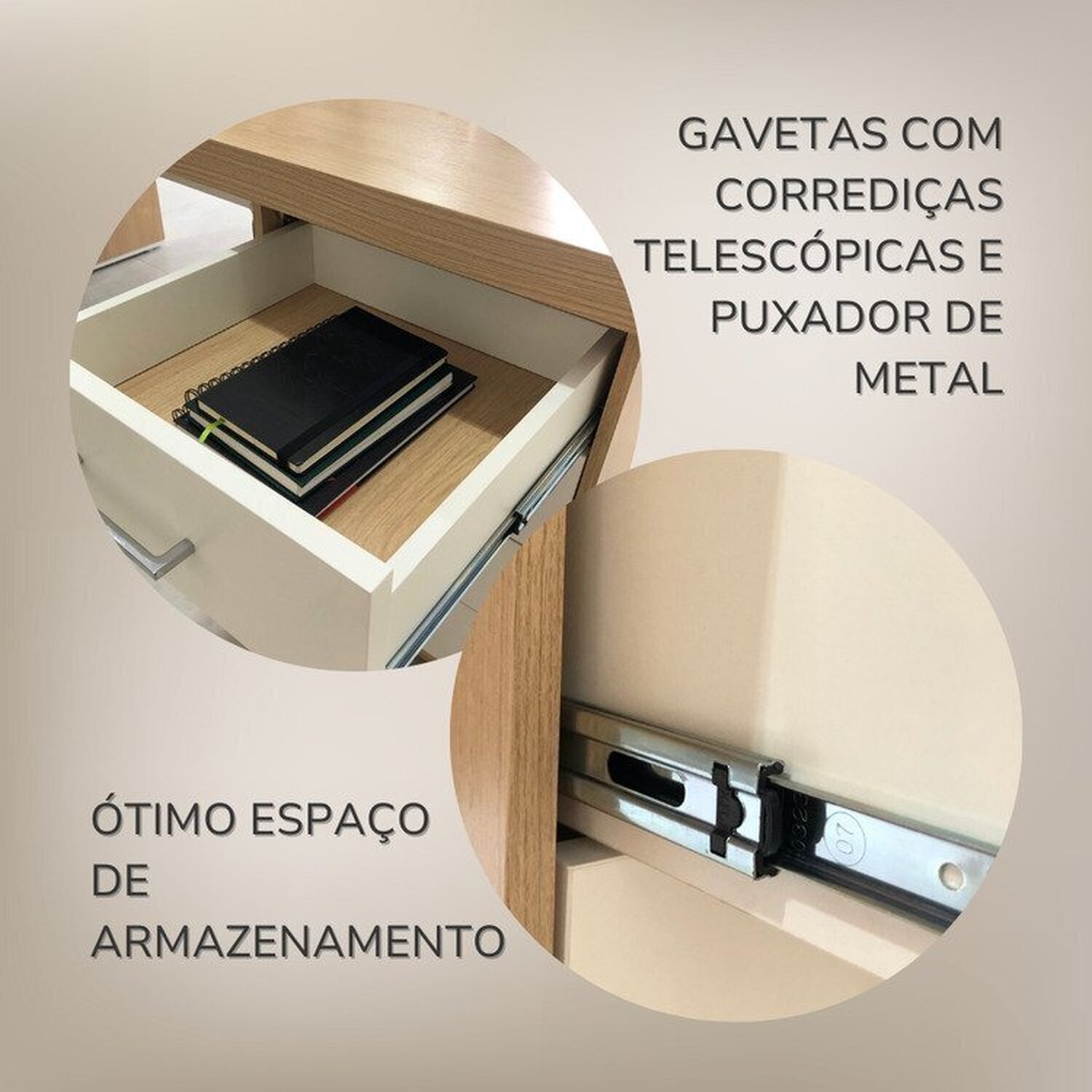 Mesa para Escritório Diretor em Tamburato com 6 Gavetas - 17