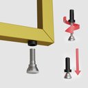 Ver imagem 4 de Mesa Escritório Berlim Industrial com Prateleira Ferro Dourado Tampo 110x46 Branco