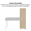 Ver imagem 4 de Mesa Escrivaninha Escritorio 1 Gaveta 4 Nichos 138 cm Terrazza Carvalho Artany