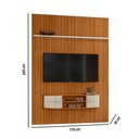 Ver imagem 3 de Painel Tv 65 Pol 179cm Ripado Valen e Bancada Suspensa Norezi Cinamomo/off White M20 - D'Rossi