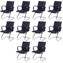 Ver imagem 1 de Kit 10 Cadeiras Escritório Interlocutor Fixa Esteirinha Corino 3301