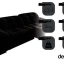 Ver imagem 5 de Sofá Retrátil e Reclinável 2 Lugares 220 Cm Pérola Veludo