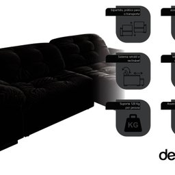 Sofá Retrátil e Reclinável 2 Lugares 220 Cm Pérola Veludo - 5