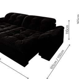 Sofá Retrátil e Reclinável 2 Lugares 220 Cm Pérola Veludo - 3