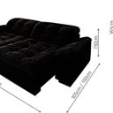 Ver imagem 3 de Sofá Retrátil e Reclinável 2 Lugares 220 Cm Pérola Veludo