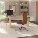 Ver imagem 1 de Mesa para Escritório e Reunião 2 Metros com 2 Gavetas em Tamburato Executiva Branco/Carvalho Artany
