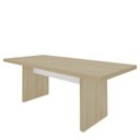 Ver imagem 3 de Mesa para Escritório e Reunião 2 Metros com 2 Gavetas em Tamburato Executiva Branco/Carvalho Artany