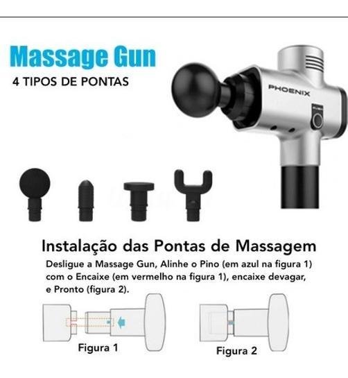 Pistola Massageadora Liberação Miofascial 3 Velocidades - 5