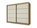 Ver imagem 1 de Guarda Roupa Casal 2 Portas 6 Gavetas Sevilha Amendoa Off White - Made Marcs