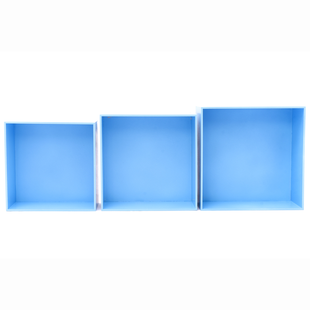 Trio de Nicho 100% MDF Azul Claro