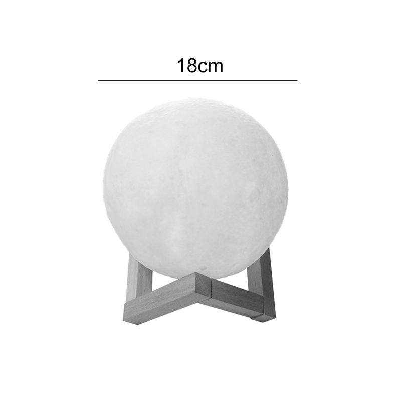 Luminária de Mesa Moon Lamp 3D 16 Cores Toque USB - 7
