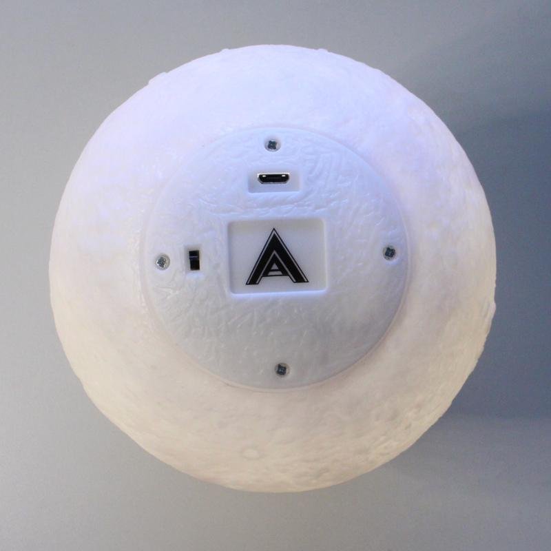 Luminária de Mesa Moon Lamp 3D 16 Cores Toque USB - 6