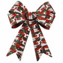 Ver imagem 1 de Kit 12 Enfeites Árvore Natal Laço Decorado Figuras Natalinas 28,5 Cm