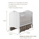Ver imagem 5 de Quarto de Bebê 3 Peças com Berço e Cômoda 4 Gavetas e Guarda-Roupa 4 Portas 4 Gavetas Aquarela Espre Branco