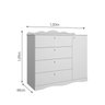Quarto de Bebê 3 Peças com Berço e Cômoda 4 Gavetas e Guarda-roupa 4 Portas 4 Gavetas Aquarela Espre - 12