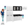Cozinha de Aço Completa Telasul Star New C/ Vidro e Balcão Branco/preto - 9