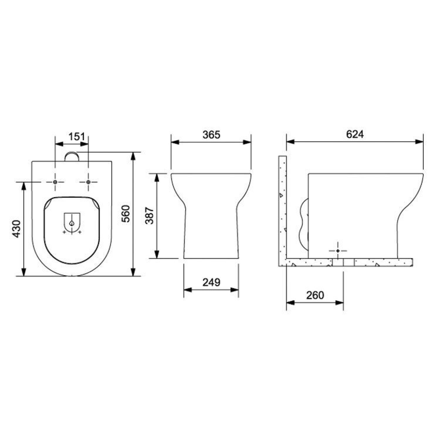 Kit 3 Vaso Sanitários Convencional com Assento Termofixo Queda Amortecida Nexo Roca - 3