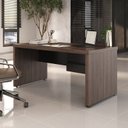 Ver imagem 1 de Escrivaninha Mesa Escritório Diretor em Tamburato com 2 Gavetas 1,6m Elegance