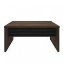 Ver imagem 3 de Escrivaninha Mesa Escritório Diretor em Tamburato com Elegance 2 Gavetas 158,5cm Charuto e Preto Marrom Artany