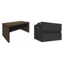 Ver imagem 2 de Escrivaninha Mesa Escritório Diretor em Tamburato com 2 Gavetas 1,6m Elegance