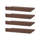 Ver imagem 2 de Kit 4 Prateleiras Porta Quadros 40 X 15cm Nogal Suporte Invisível