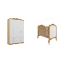 Ver imagem 2 de Quarto de Bebê 2 Peças com Berço e Guarda-roupa 4 Portas 4 Gavetas Aquarela Espresso Móveis