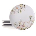 Ver imagem 4 de Jogo 6 Pratos Rasos Porcelana Decorada 28cm Tramontina Magnólia Mesa Posta Eventos