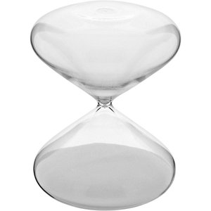Ampulheta Decorativa Areia Branca Vidro 15x20x20cm Transparente