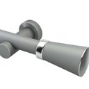 Ver imagem 1 de Kit Varão para Cortina Completo 28mm 3 Metros com 2 Emendas Jade