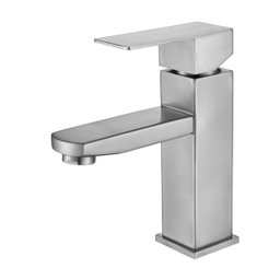 Torneira Banheiro Aço Escovado Quente Fria Pequena com Kit Instalação - 3
