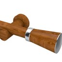 Ver imagem 1 de Kit Varão para Cortina Completo 28mm 3 Metros com 2 Emendas Jade