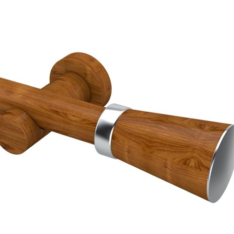 Kit Varão para Cortina Completo 28mm 2 Metros com Emenda Jade