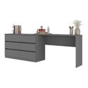 Ver imagem 2 de Penteadeira Infantil 231,5cm com 6 Gavetas Flex Multimóveis Mp4403 Grafite