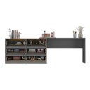 Ver imagem 3 de Penteadeira Infantil 231,5cm com 6 Gavetas Flex Multimóveis Mp4403 Grafite