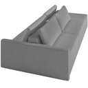 Ver imagem 2 de Sofá Ilha Modular para Sala 252cm com Puff Dublin K01 Bouclê Cinza - Lyam Decor