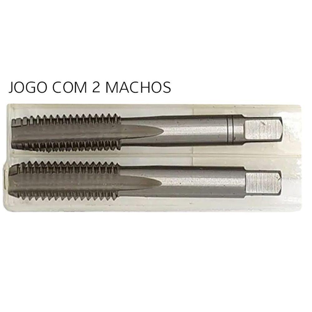 Kit Jogo de Macho Aço Rápido + Cossinete Manual - 4 Pçs - 3