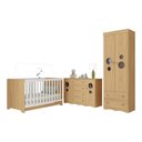 Ver imagem 2 de Quarto de Bebê Completo com Berço Americano 3 em 1 Sonho Multimóveis Mp4627 Madeirado