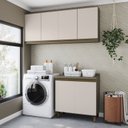 Ver imagem 1 de Lavanderia Modulada 3 Peças com Tampo Connect Bege/Duna/Cristal