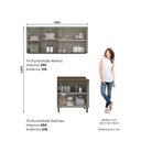 Ver imagem 3 de Lavanderia Modulada 3 Peças com Tampo Connect Bege/Duna/Cristal