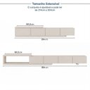 Ver imagem 6 de Rack Extensível com Painel TV 86 Polegadas 320x230cm Aruá CabeCasa MadeiraOriginals Marrom/Offwhite
