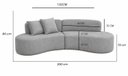 Ver imagem 3 de Sofá Luxuoso Modular Sala de Estar 200cm Vonetta