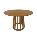 Ver imagem 2 de Mesa de Jantar Redonda 130x130cm Base Cone Palito em Madeira Cor Cerejeira