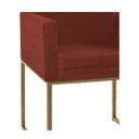 Ver imagem 6 de Poltrona Decorativa Bellinha Base de Ferro Dourado Suede - Doce Sonho Móveis - Terracota