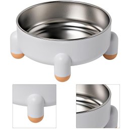 Comedouro Elevado Cachorro Cao Gato Animal de Estimaçao Tigela Removivel Raçao Seguro Resistente Gra - 2