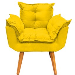 Poltrona Decorativa Reforçada para Sala Alice para Recepção Manicure Escritório Suede - 2